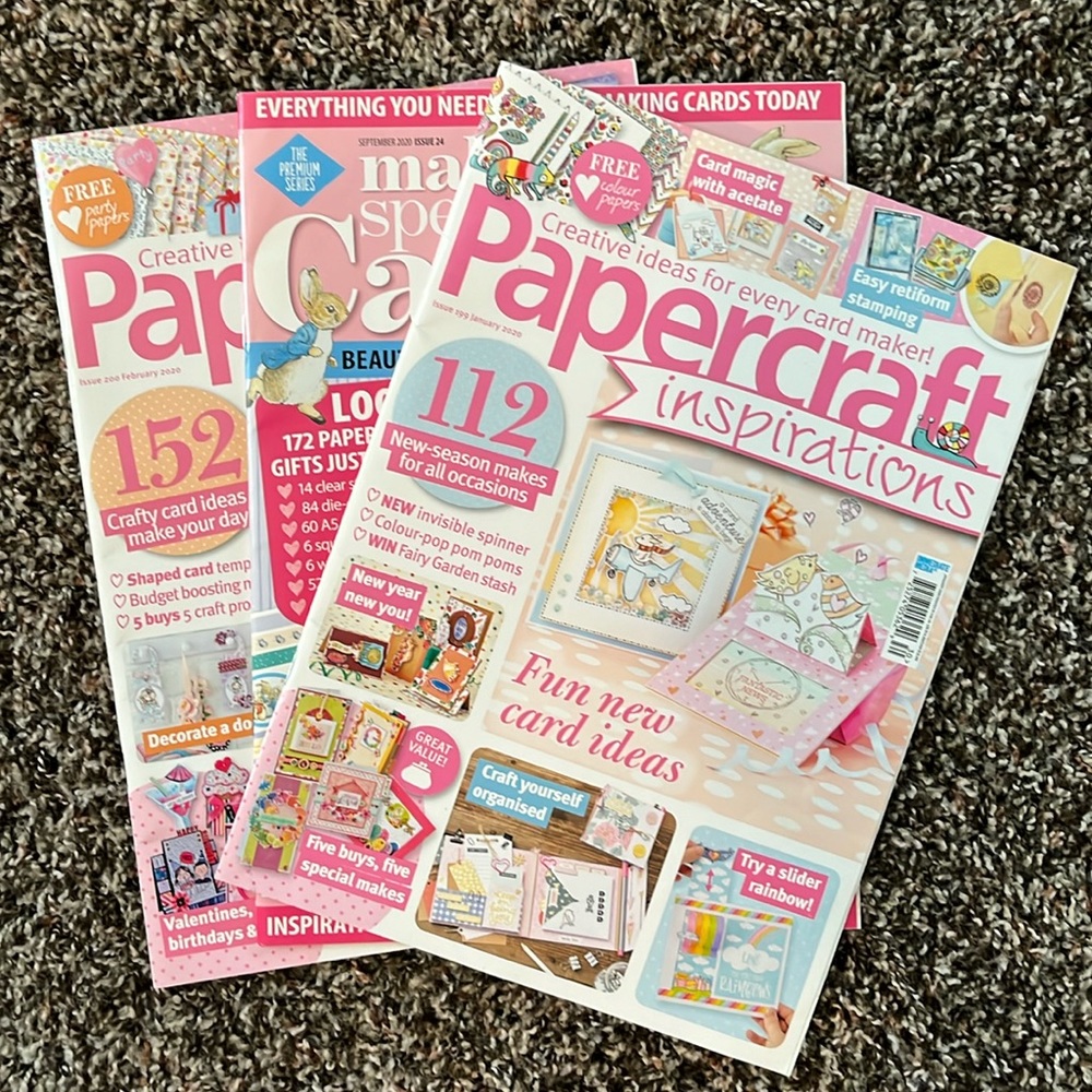 3 Paper Craft Card Making Magazines, Cards Projects DIY Art Inspiration